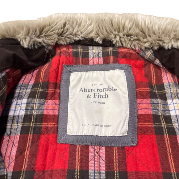 Abercrombie & Fitch Brown Winter Jacket Size Small - Picture 10 of 10